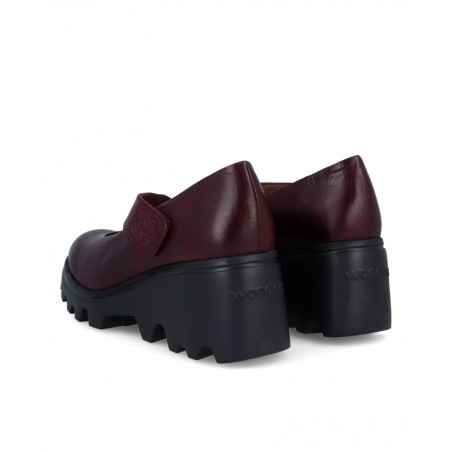 Merceditas burdeos con velcro Wonders G-7023