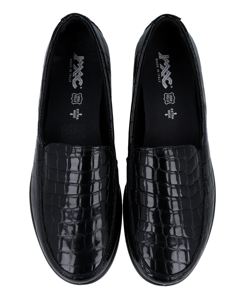 Mocasines negros con textura Imac 856031.4160.011