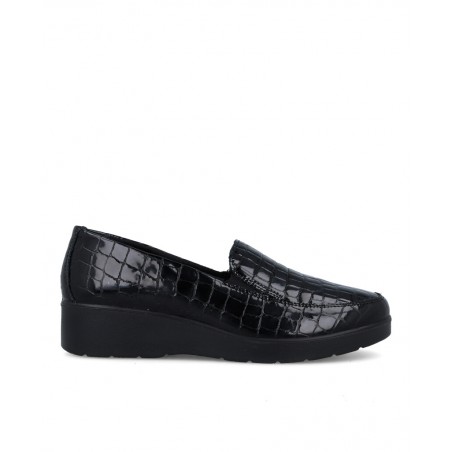 Black moccasins with texture Imac 856031.4160.011