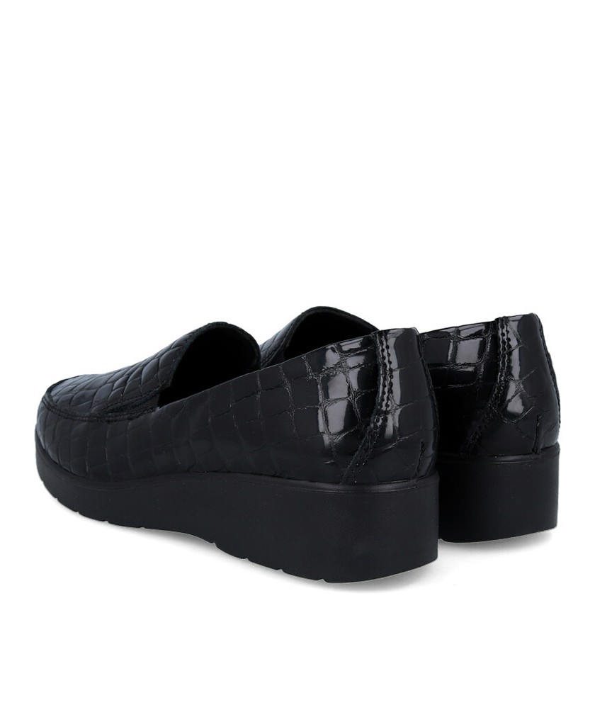 Black moccasins with texture Imac 856031.4160.011