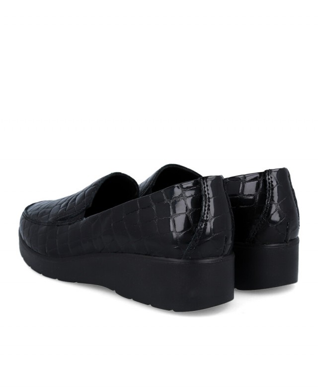 Black moccasins with texture Imac 856031.4160.011 Black moccasins with texture Imac 856031.4160.011