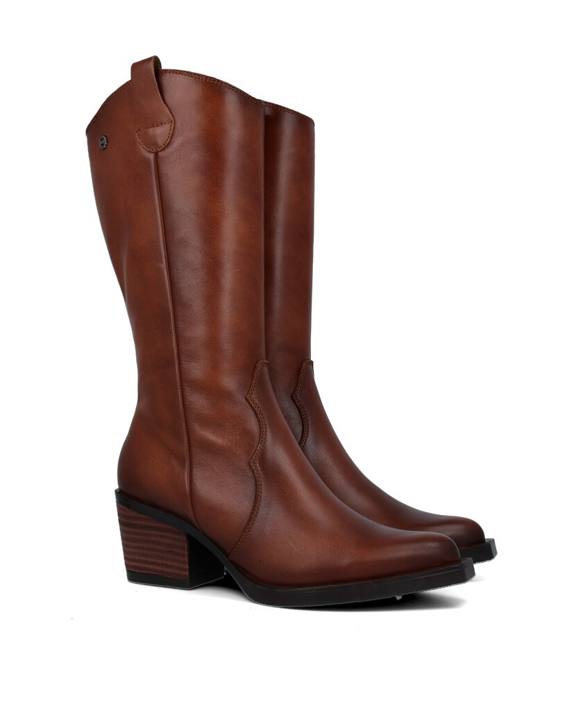Brown cowboy boots Porronet Flora 4755