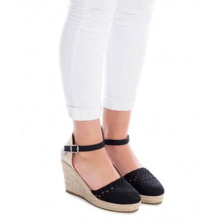 XTI 140959 Black artisan style espadrilles