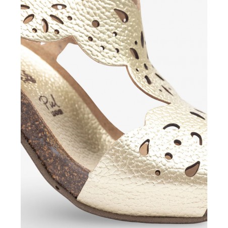 Sandalias de piel troqueladas Yokono Ponza 006