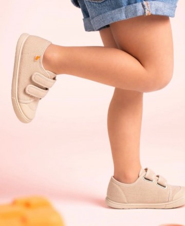 Vulladi 8195 Beige Barefoot Children's Footwear