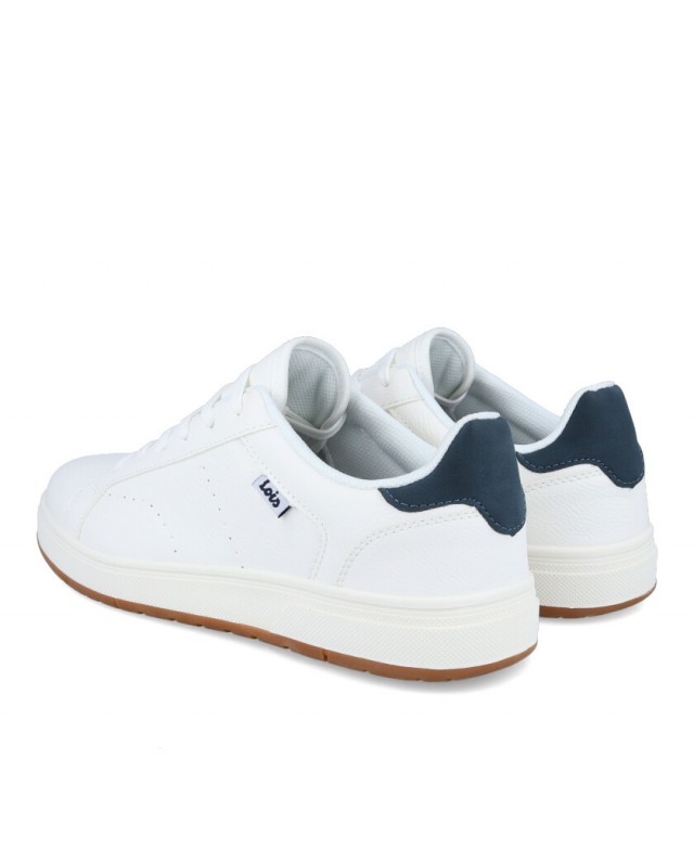 White Casual Lace-up Sneakers Lois 64489 White Casual Lace-up Sneakers Lois 64489