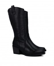 Botas negras de piel Porronet Flora 4755