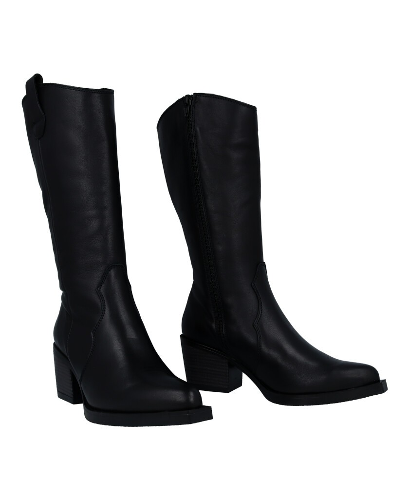 Porronet Flora 4755 black leather boots