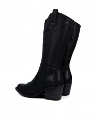 Botas negras de piel Porronet Flora 4755