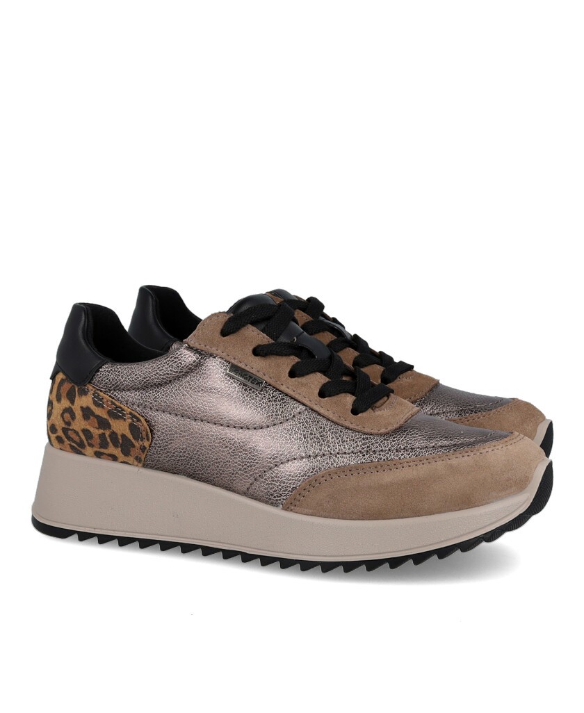 Sneakers metalizadas con cuña Imac 858248 7152017