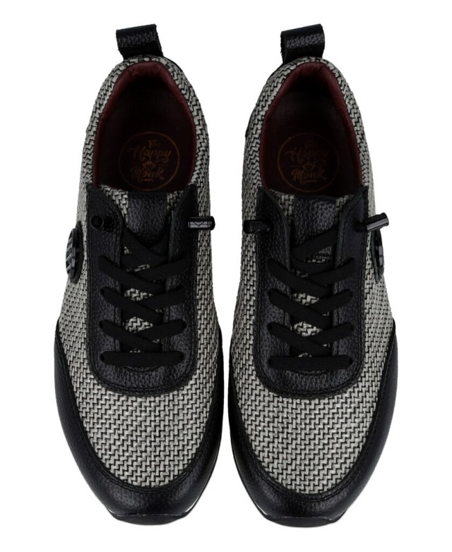 Happy Monk Vanity 010 Black Casual Sneakers Happy Monk Vanity 010 Black Casual Sneakers