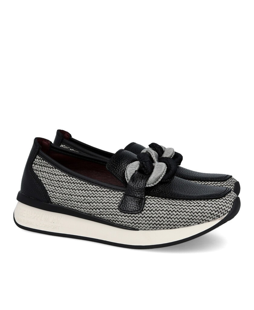 Mocasín con abalorio textil Happy Monk Vanity 011