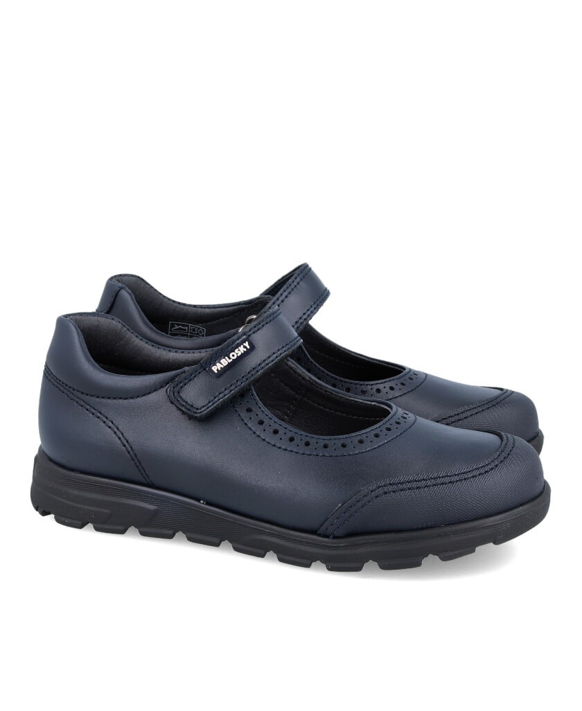 Pablosky 334120 navy blue school shoes