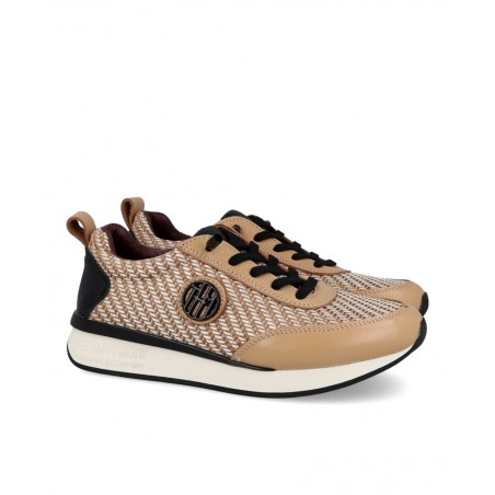 Happy Monk Vanity 010 Taupe Textile Sneakers