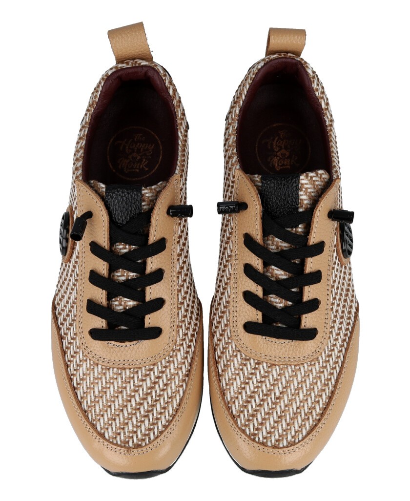 Sneaker textil color taupe Happy Monk Vanity 010
