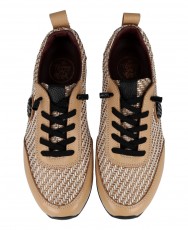 Happy Monk Vanity 010 Taupe Textile Sneakers Happy Monk Vanity 010 Taupe Textile Sneakers