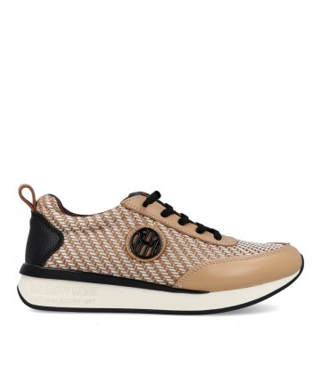 Happy Monk Vanity 010 Taupe Textile Sneakers