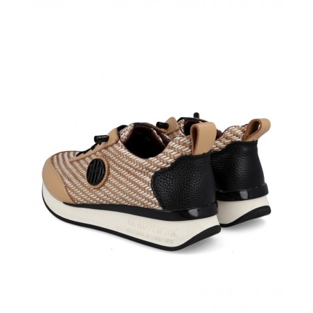 Happy Monk Vanity 010 Taupe Textile Sneakers