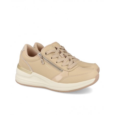 Skechers Billion 2 177341 Beige Wedge Sneakers