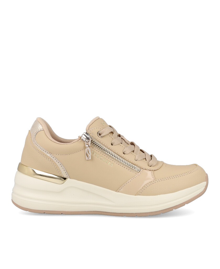 Skechers Billion 2 177341 Beige Wedge Sneakers