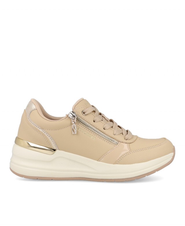 Skechers Billion 2 177341 Beige Wedge Sneakers