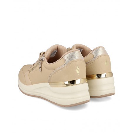 Skechers Billion 2 177341 Beige Wedge Sneakers
