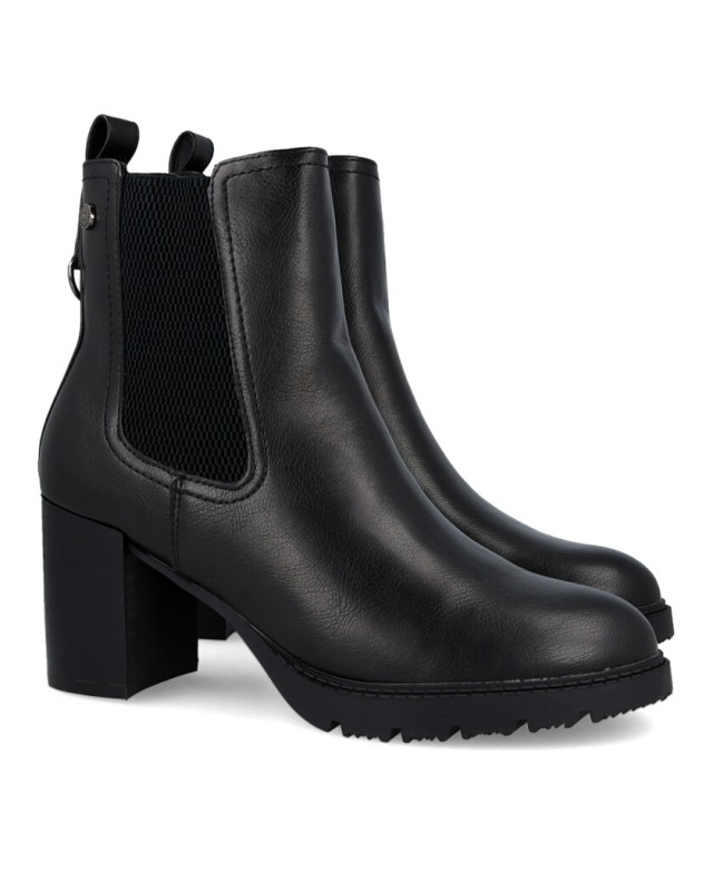 Xti 144299 Black Heeled Ankle Boots with Zipper Xti 144299 Black Heeled Ankle Boots with Zipper