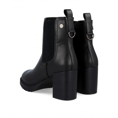 Xti 144299 Black Heeled Ankle Boots with Zipper