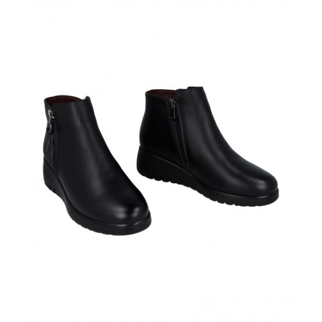 Happy Monk Granada 007 Black Zipper Ankle Boot