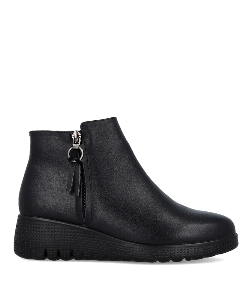 Happy Monk Granada 007 Black Zipper Ankle Boot