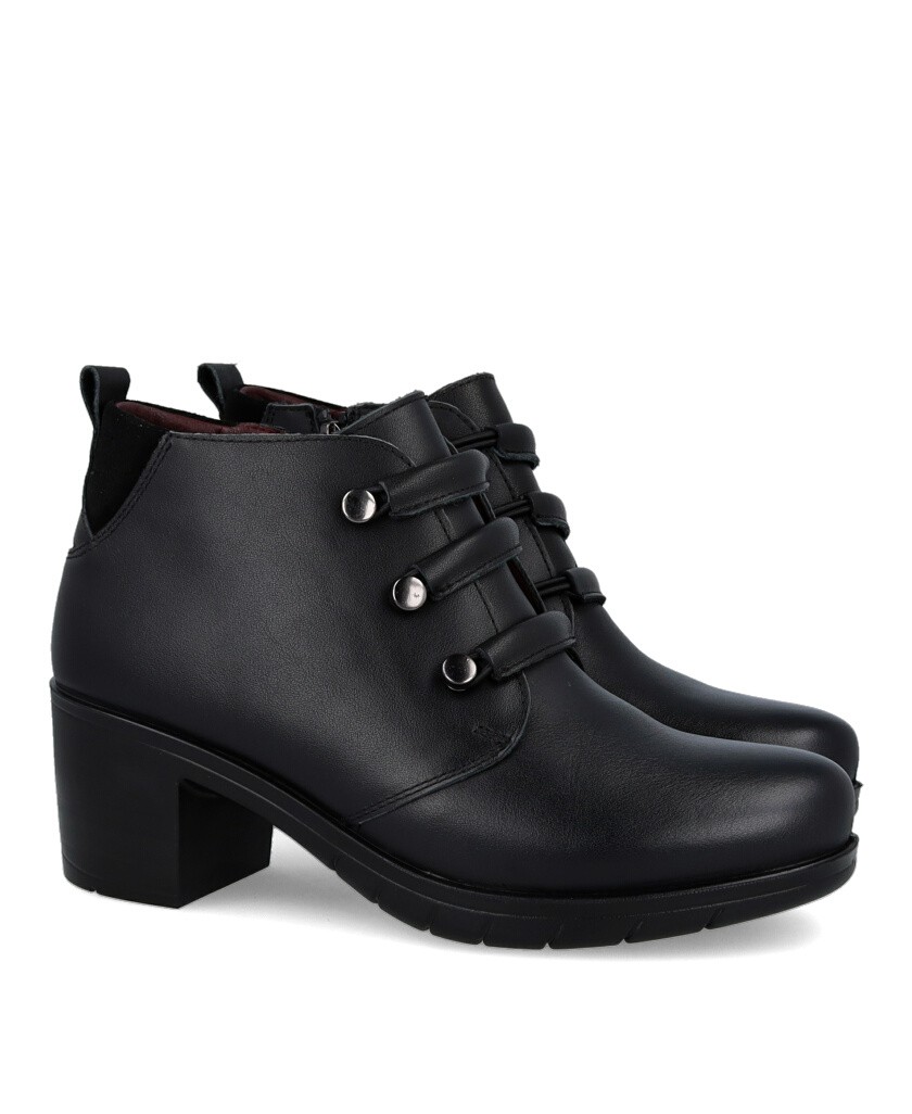 Botines negros con abalorios Happy Monk Urban 009