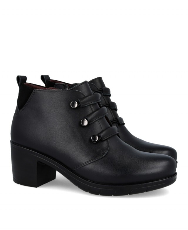 Happy Monk Urban 009 Black Ankle Boots with Beads Happy Monk Urban 009 Black Ankle Boots with Beads
