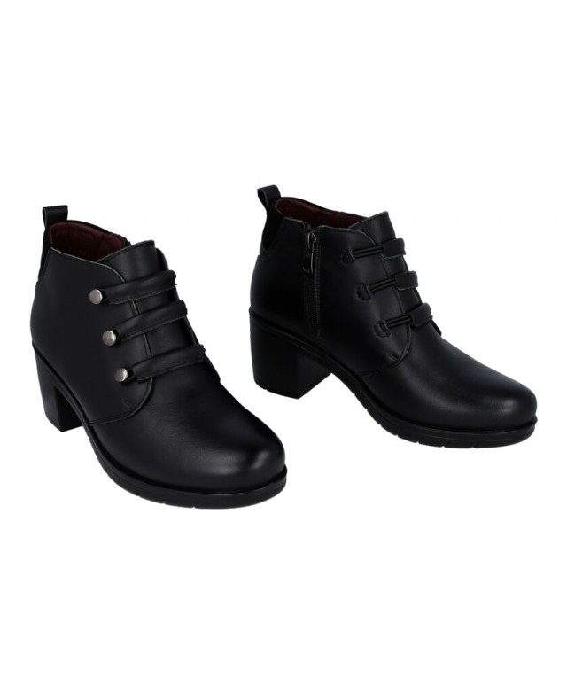 Happy Monk Urban 009 Black Ankle Boots with Beads Happy Monk Urban 009 Black Ankle Boots with Beads