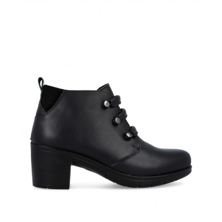 Happy Monk Urban 009 Black Ankle Boots with Beads
