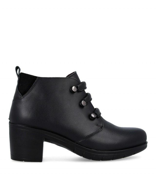 Happy Monk Urban 009 Black Ankle Boots with Beads Happy Monk Urban 009 Black Ankle Boots with Beads