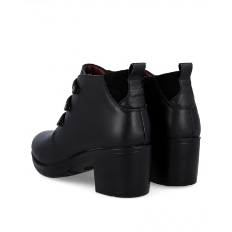 Happy Monk Urban 009 Black Ankle Boots with Beads