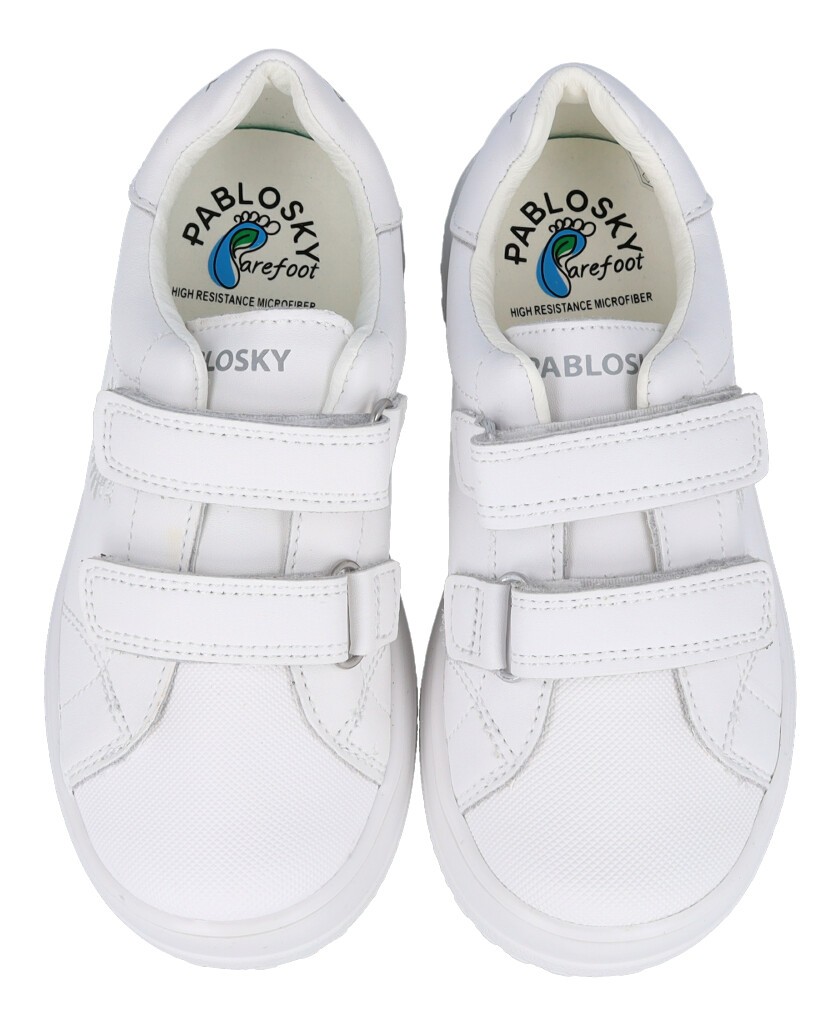 Pablosky 200000 White Leather School Shoes