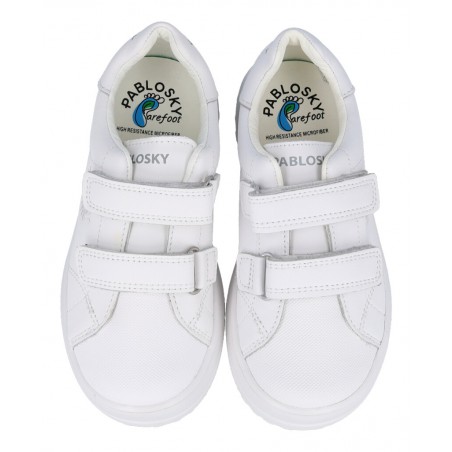 Zapato colegial blanco de piel Pablosky 200000