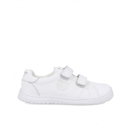 Zapato colegial blanco de piel Pablosky 200000