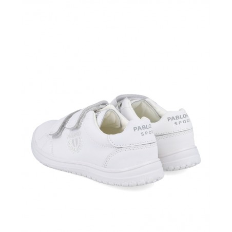 Zapato colegial blanco de piel Pablosky 200000