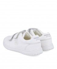 Pablosky 200000 White Leather School Shoes