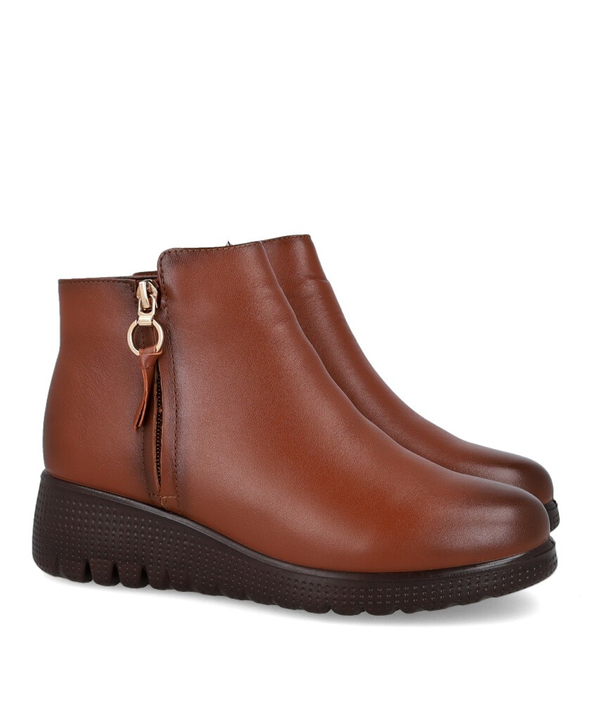 Happy Monk Granada 007 Brown Leather Ankle Boots