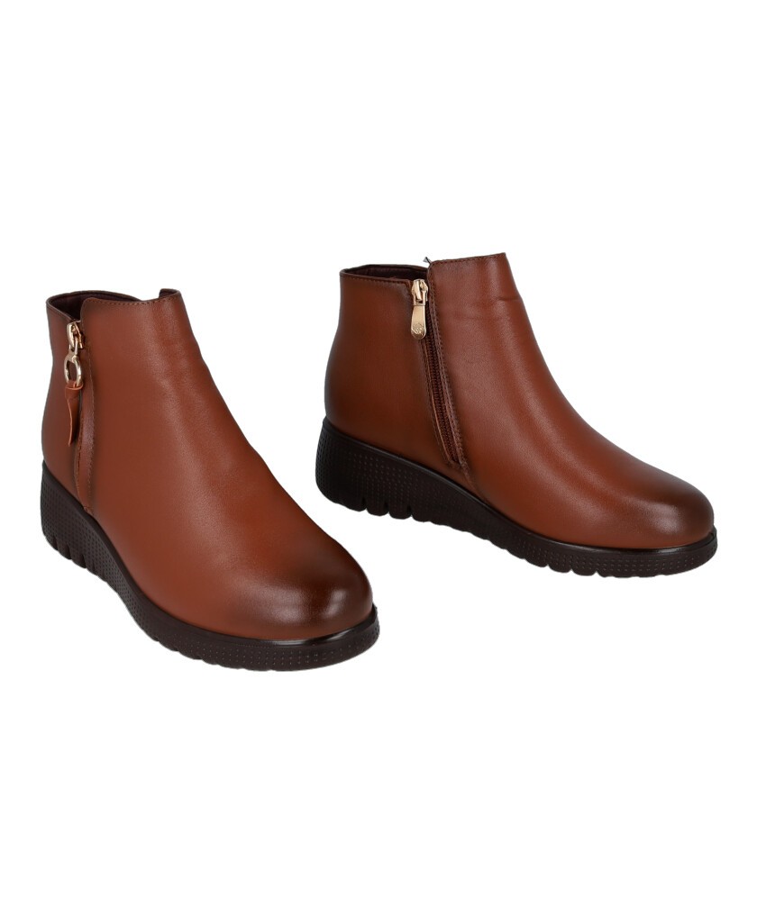 Happy Monk Granada 007 Brown Leather Ankle Boots