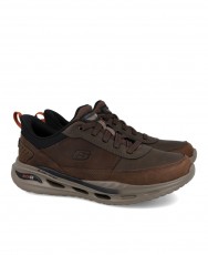 Brown leather sneakers Skechers Slip-Ins 210981