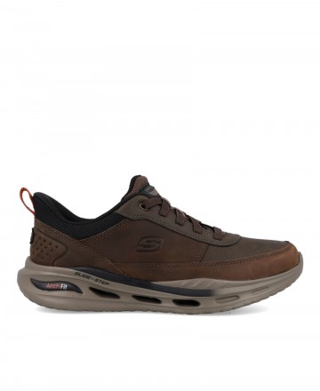 Zapatilla marrón de piel Skechers Slip-Ins 210981