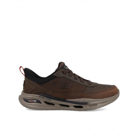 Zapatilla marrón de piel Skechers Slip-Ins 210981