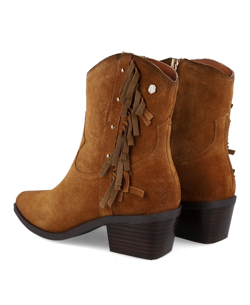 Camel-colored cowboy ankle boots Carmela 162663