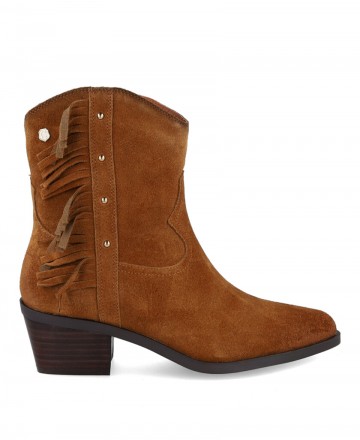 Camel-colored cowboy ankle boots Carmela 162663