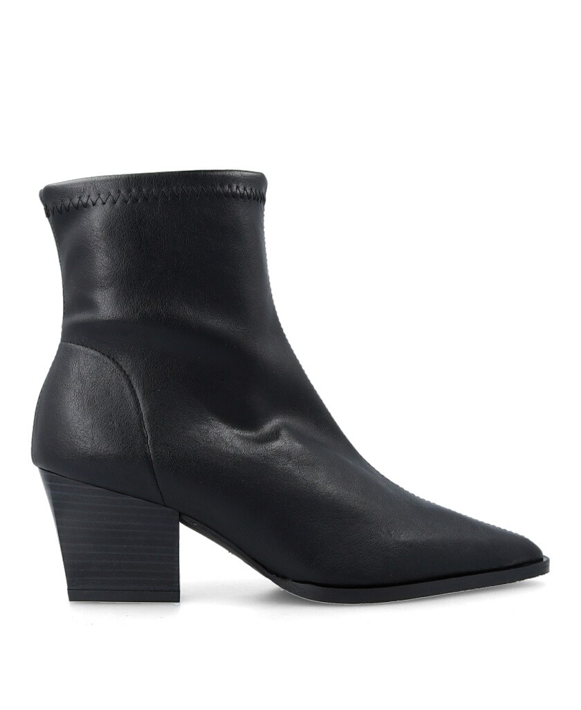 Miss Elastic 78151 Black Elastic Ankle Boots