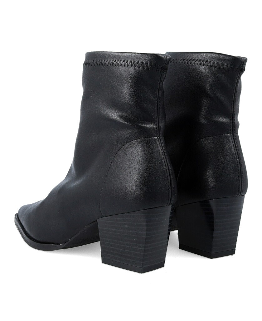 Miss Elastic 78151 Black Elastic Ankle Boots